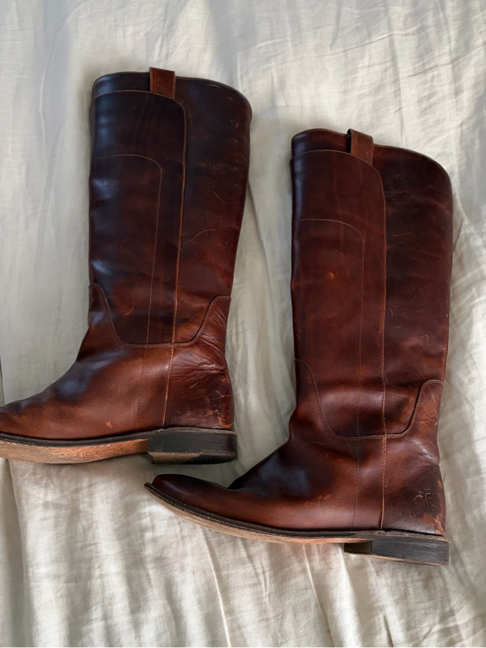 Frye Paige Tall Leather Riding Boots - Brown - Size 8B